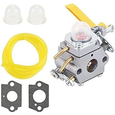 C1U-H60 Carburateur pour 25CC 26CC 30CC RYOBI HOMELITE String Trimmer RY28100 RY28120 RY28121 RY28140 avec Outil de réglage Pièces et Accessoires pour tondeuses (Color : Silver) (1/5)