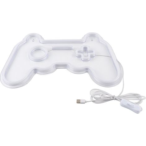 Lampe LED Néon Manette Jeu USB, Décoration Intérieure Salon Bar (1/5)