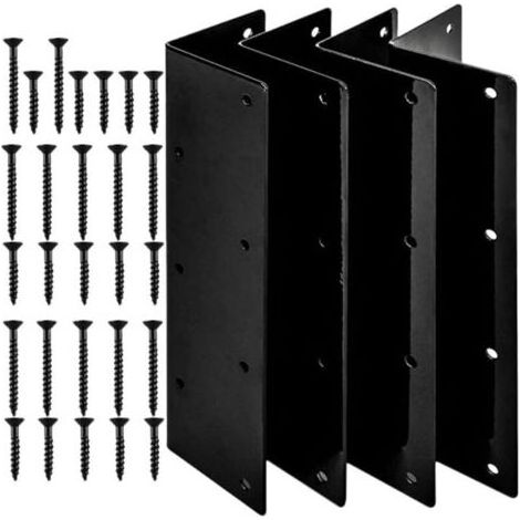Équerres d'angle en Acier Robustes pour Potager Surélevé Supports en L 4 Pièces Fixation Meubles Jardin 20'-24' Hauteur Connecteurs Métalliques Résistants aux Rayures Facile