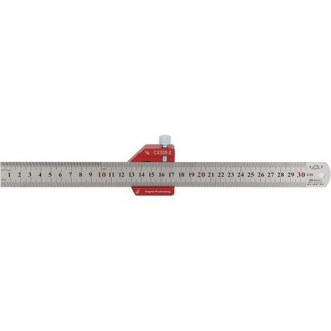 Règle de Traçage CX300 2, Alliage D'aluminium, Outil de Mesure de 300mm avec Longueur Réglable, pour le Travail du Bois et la Construction (CX300-2). (1/5)