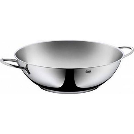 Poêle WOK à induction en acier inoxydable de 32 cm de diamètre (1/2)