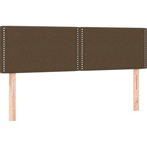 Maison Exclusive - Cabeceros tela marrón oscuro 144x5x78/88 cm (1/5)