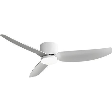Ventilatore a Soffitto HELIKA Bianco con LED 18W Integrato, Regolazione CCT 3000-4000-6500K, Telecomando e Invertitore di Marcia - Rossini (1/4)