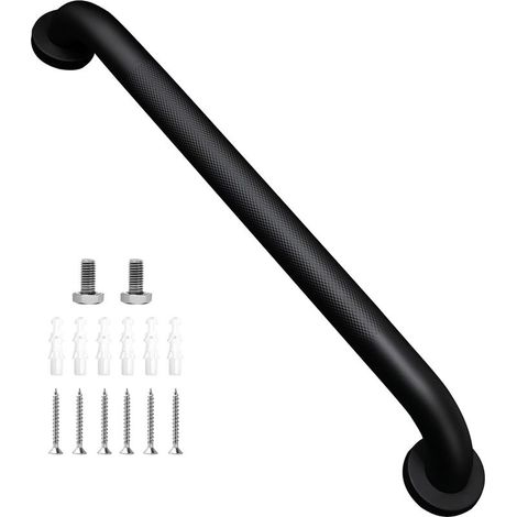 Rampe de salle de bain en acier inoxydable 304, convient pour baignoire et escalier, noir mat, 50 cm (1/5)