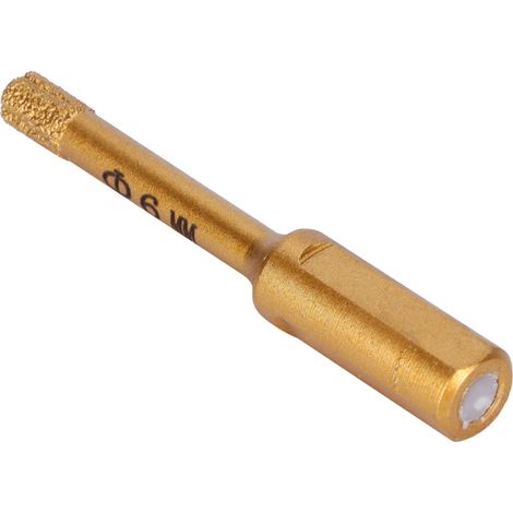 Foret diamanté de 6 mm pour le perçage du verre, du granit, de la porcelaine, du carrelage, de la céramique, du marbre et de la pierre. (1/5)