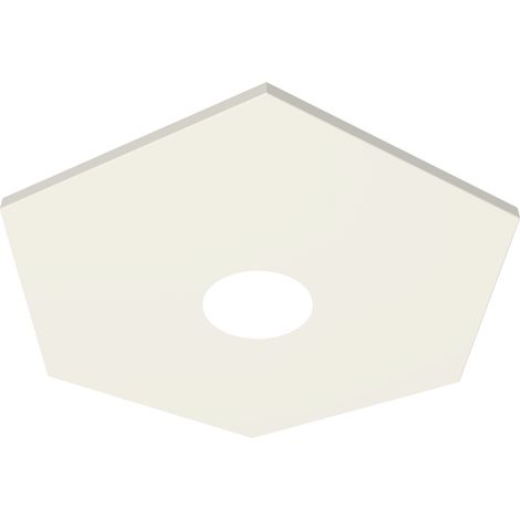 LUMICOM  RIVER HEX Plafoniera, 1x GX53, max 8W, metallo, bianco lucido, 25x25cm