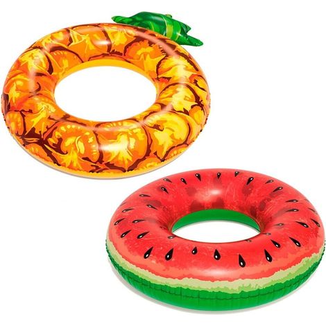 Ciambella galleggiante salvagente ruota grande gonfiabile per bambini da mare - colorigenerali: Ciambella Anguria (1/4)