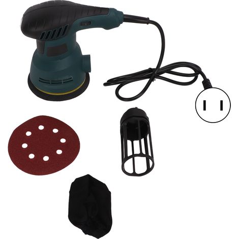 Ponceuse orbitale 125mm électrique à main, outil de polissage à disque pour bois et métal, fiche US 110V (1/5)