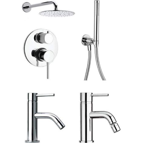 Mélangeur douche-lavabo et bidet Paini Cox 78CRKIT01  Chromé