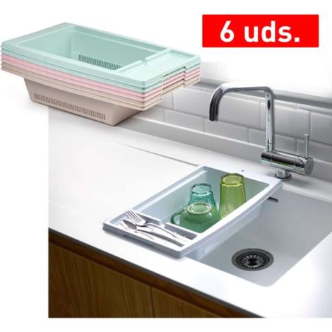 Cestino Multiuso per Lavello da Cucina 27 x 43 x 10 cm Vari Colori