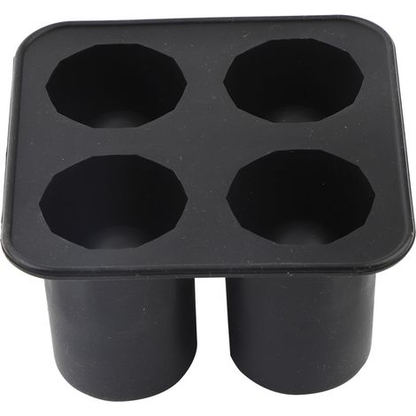 Moule à glaçons en silicone noir, idéal pour les fêtes, les bars et les clubs.