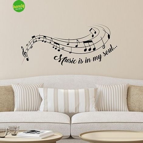 Sticker music is Crearreda adesivo murale frasi famose natura geometrie fantasie 47x67 cm