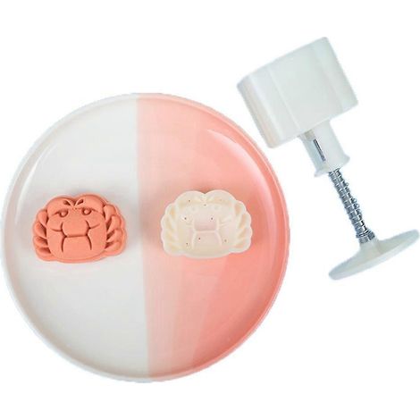 Tampons à gâteaux de lune en plastique en forme de crabe - Moule à gâteaux de lune à faire soi-même - Accessoires de pâtisserie à faire soi-même (1/4)