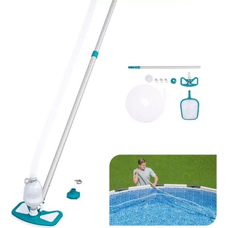 TRADE SHOP - Kit Per Pulizia Della Piscina Aquaclean Compatibile Con Pompe Da 2.006 L/h 58234 - (1/4)