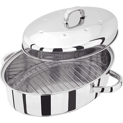 Judge Stainless Steel 32x 22x 15cm Self Basting Roaster (1/2)