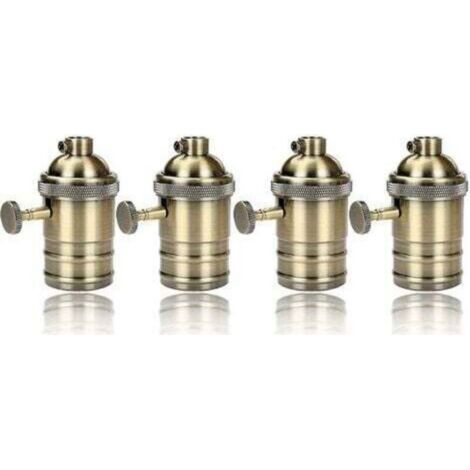 Suspension Rétro en Céramique avec Support E27 – Lot de 4 Adaptateurs Robustes pour Lustres Vintage, Accessoires d’Éclairage Décoratifs et Nostalgiques (1/5)