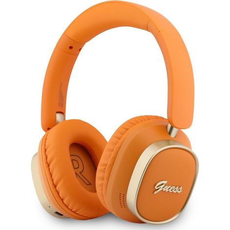 Guess Bluetooth ENC Rechteckige Over-Ear-Kopfhörer mit Metall-Schriftzug in Orange (1/5)