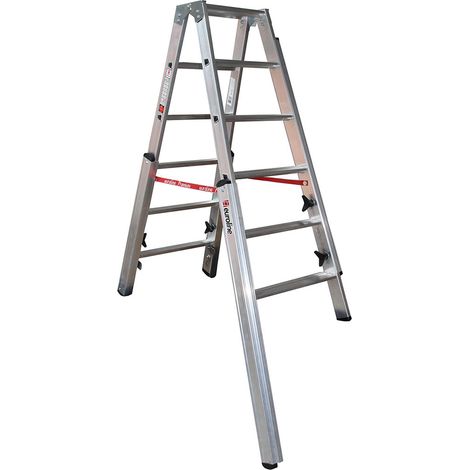 Euroline Premium 30578 Stufentreppenstehleiter 2x6 Stufen (1/3)