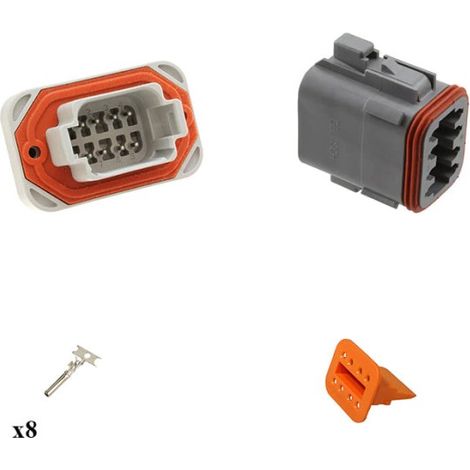 Kit Connecteur DT15 series femelle 8 Voies PCB