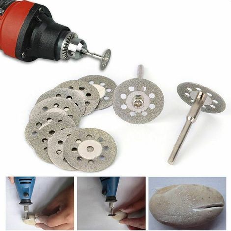 Lot de 10 lames de scie diamantées, mini disques de coupe diamantés, disques abrasifs diamantés