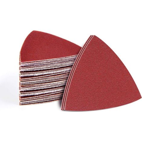 60 Papiers Verre Triangulaires 80x80x80mm Grains 60/120/240 (1/4)
