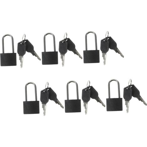 de 6 petits cadenas avec clé pour bagages boîtes à bijoux ou