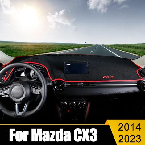 (B Noir LHD) Accessoires auto compatibles avec Mazda CX-3 CX3 CX 3 2014-2023 - Housse de tableau de bord - Éviter les tapis clairs - Tapis anti-UV (1/5)