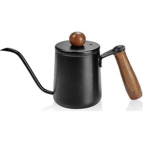 Petit arrosoir pour plantes d'intérieur, en métal, avec un long bec verseur, un couvercle et une poignée, 350 ml (1/5)