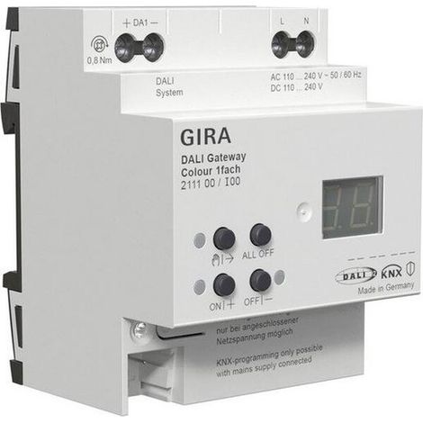 Gira DALI Gateway Colour 1f REG KNX Secure 211100