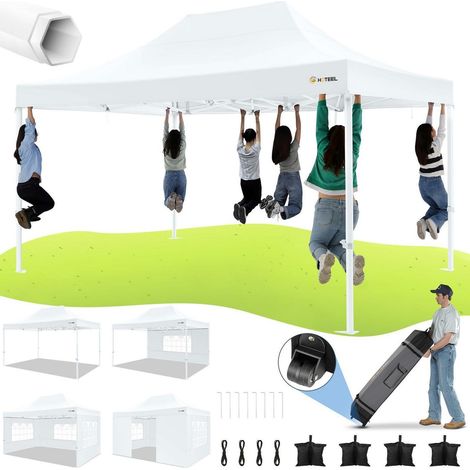 Faltpavillon 3x4,5m Wasserdicht mit 4 Seitenteilen, Partyzelt für Events (1/5)