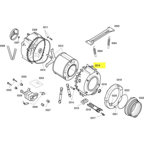 DEMI CUVE AVANT REP 0313 pour LAVE LINGE SIEMENS - 00475045