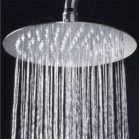 TEMSPA Douchette - Pommeau de Douche Ronde 6 Pouces en Acier Inox Booster (1/4)