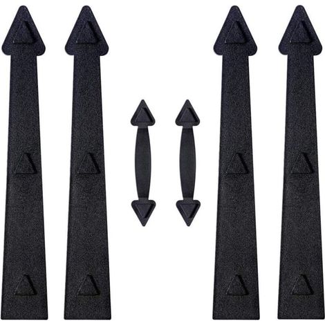 Kit di ferramenta decorativa per porta da garage magnetica, cerniere e maniglie decorative, nero (1/4)
