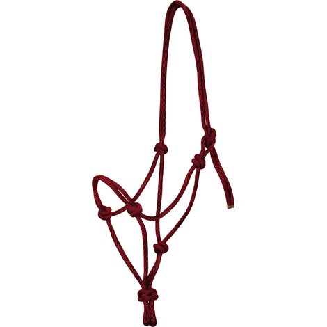 Pool's ROSSO/NERO Capezza Cavezza in corda annodata regolabile