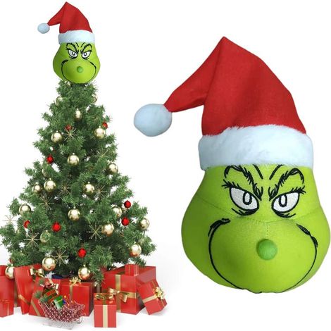 Adorno Para Árbol De Navidad - Adorno Grinch - Figura De Peluche Grinch - Para Decoración Navideña - Unidad (1/5)