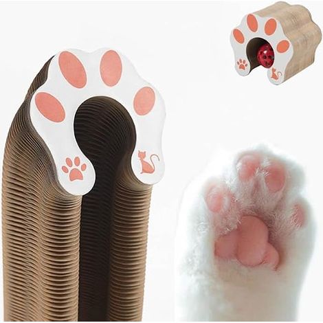 Griffoir pour Chat Carton avec Balle, Griffoir pour Chat, Organ Cat Scratching Board, Scratching Board Griffoirs pour Chats Réglable Grattoirs, Jouet à griffer interactif Organ (1/5)