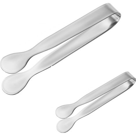 Lot de 2 mini pinces à sucre, pinces à glaçons en acier inoxydable, petites pinces de service - FA6-AquaForge