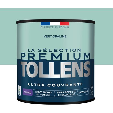 Tollens - Peinture intérieure couleurs - La Sélection Premium Velours - Ultra Couvrante - Vert Opaline 0,5 L - 6m²