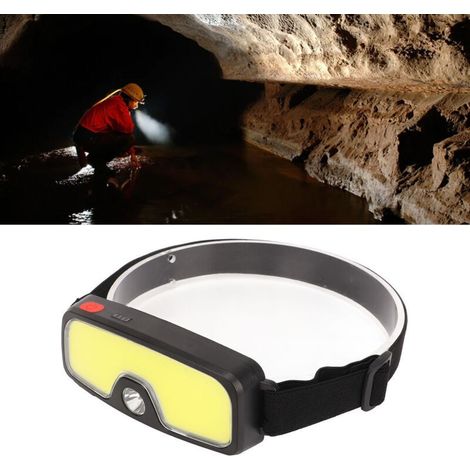 Lampe frontale d'extérieur avec 5 modes d'éclairage, double source lumineuse, lampe frontale étanche pour la course à pied, la pêche, le camping,