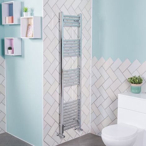 WarmeHaus Straight Chrome Heated Towel Rail 1600x395mm