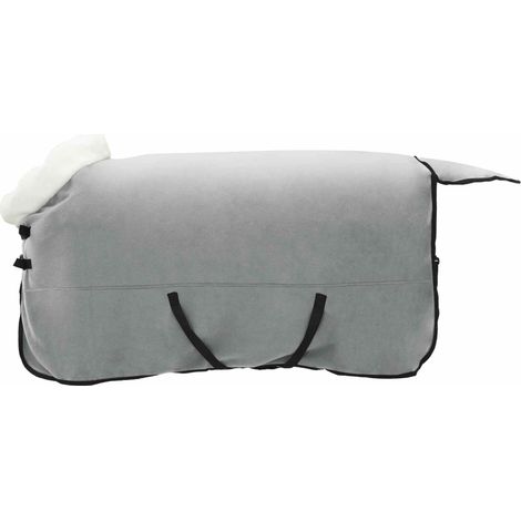 Horse Blanket Full Light Grey and Pink 145 cm Polar fleece vidaXL