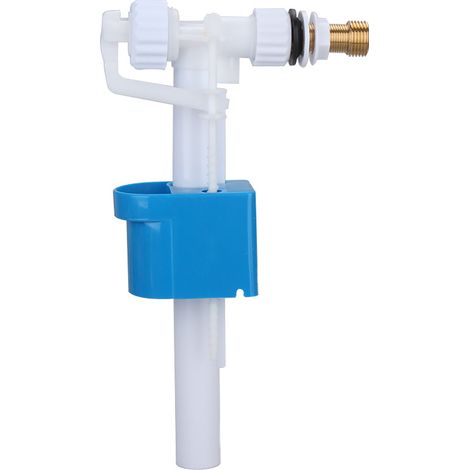 Valve à flotteur de réservoir de toilette (G3/8" et G1/2"), vanne d'arrivée d'eau réglable, entrée latérale, niveau d'eau réglable. (1/5)