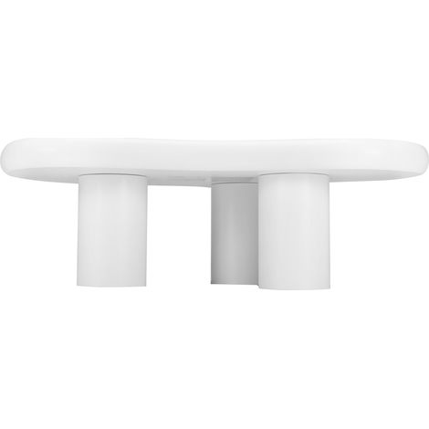 Table basse Cloud 97 x 67 x 32 cm, MDF laqué, légère avec patins en feutre, blanc (1/5)