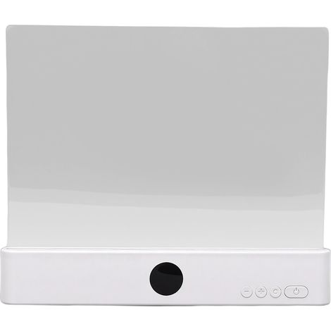 Lampe de lecture LED plate rechargeable USB, 3 couleurs, minuterie, intensité réglable, blanche (1/5)