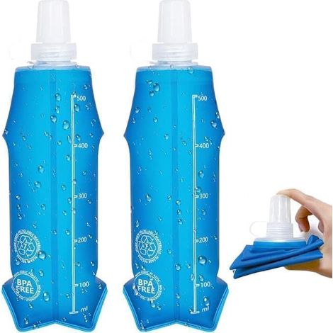 Confezione da 2, BORRACCE MORBIDE DA 500 ML, borracce morbide per cintura di idratazione (1/5)