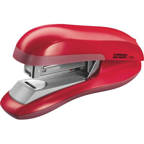 Rapid Grapadora plana F30, plástico, 30 hojas, color rojo