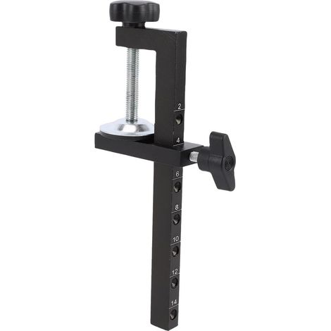 Pince de bureau C très large gamme de 0 à 5,6 pouces, support de fixation de pince de table en acier inoxydable avec boulon de réglage fin, pince de scie à gorge large pour le (1/5)