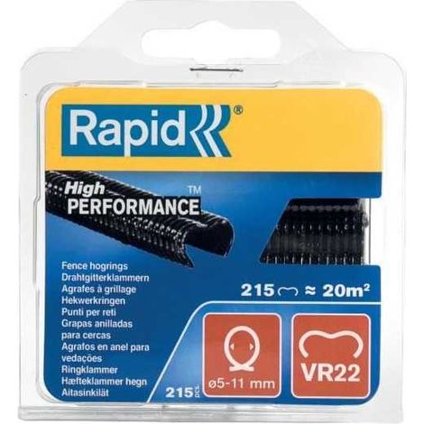 Rapid VR22 graffette nere plastificate 215 pezzi (1/4)