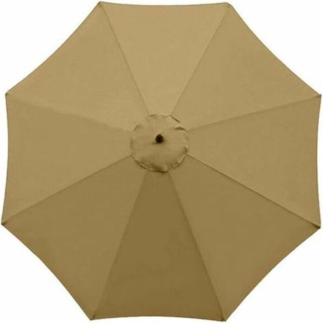Replacement cover for parasol, 8 ribs, 3 m, Khaki (1/5)