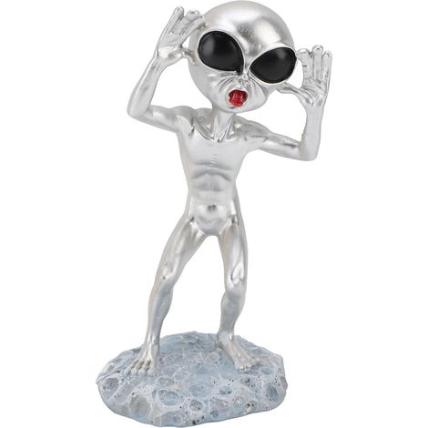 Standing Alien Statue Resin Figurine Ornament for Outdoor Garden Office Desk Decoration (1/5)